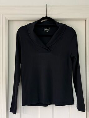 L.L. Bean Charcoal Grey V-Neck Sweater
